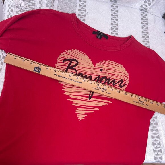 Forever 21 | Red Heart Bonjour Graphic Pullover Sweater | Women's L | Casual - Picture 9 of 9